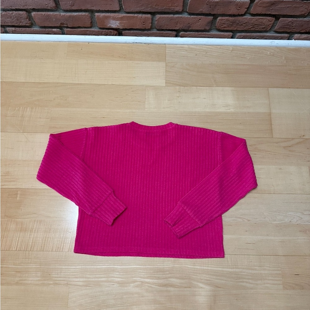 Aritzia Wilfred Free Rudko Pink Ribbed Knit Long Sleeve Top Women’s | XS, XXS - Picture 4 of 7